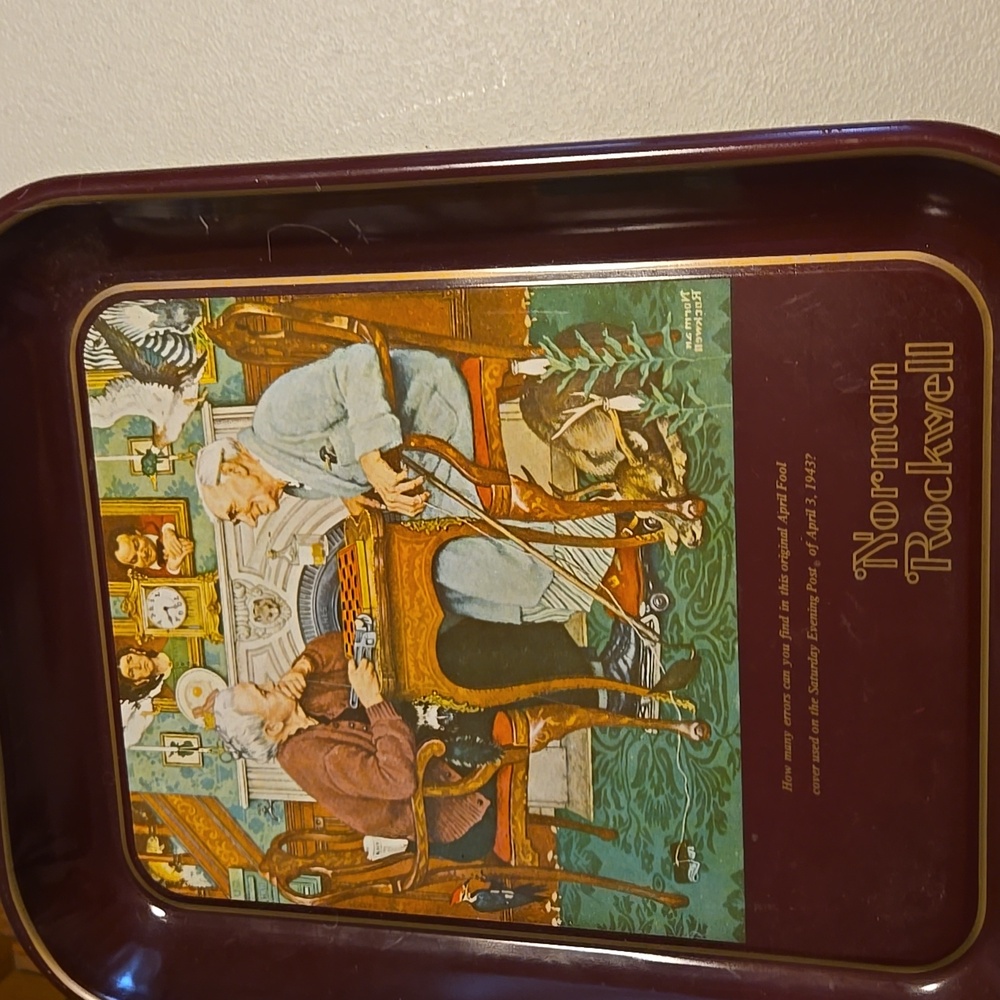 Norman Rockwell Serving Tray